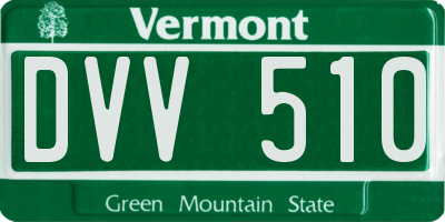 VT license plate DVV510
