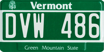 VT license plate DVW486