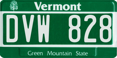 VT license plate DVW828