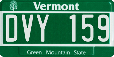 VT license plate DVY159