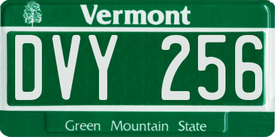 VT license plate DVY256