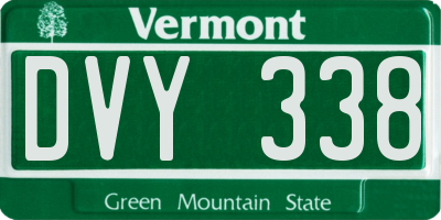 VT license plate DVY338