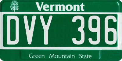 VT license plate DVY396