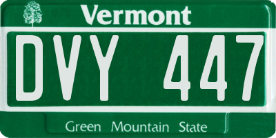 VT license plate DVY447