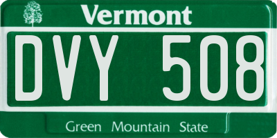VT license plate DVY508