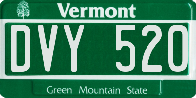 VT license plate DVY520