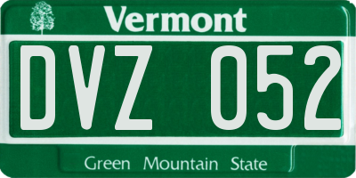VT license plate DVZ052