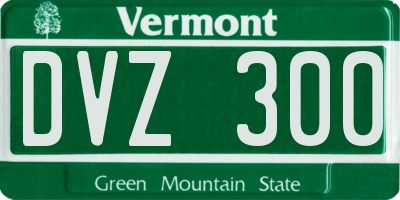 VT license plate DVZ300
