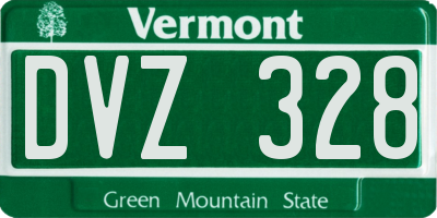 VT license plate DVZ328