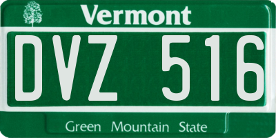 VT license plate DVZ516