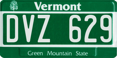 VT license plate DVZ629
