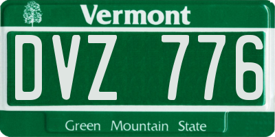 VT license plate DVZ776