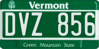VT license plate DVZ856