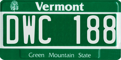 VT license plate DWC188