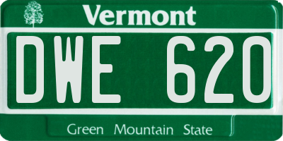 VT license plate DWE620