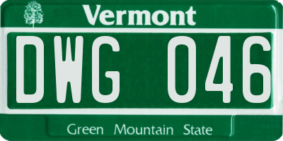 VT license plate DWG046