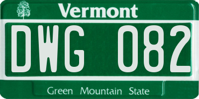 VT license plate DWG082
