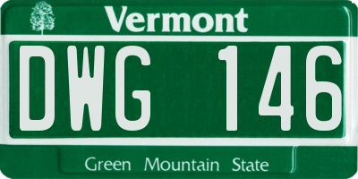 VT license plate DWG146