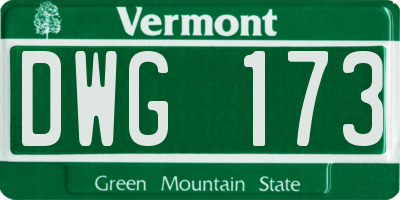 VT license plate DWG173