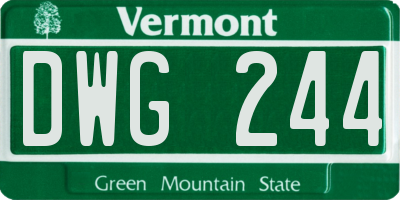 VT license plate DWG244