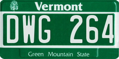 VT license plate DWG264