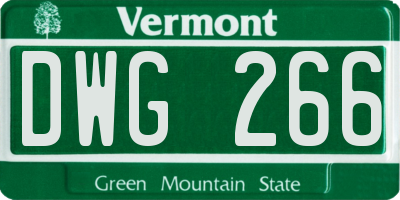 VT license plate DWG266