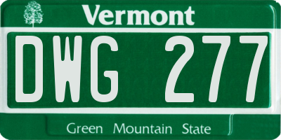 VT license plate DWG277