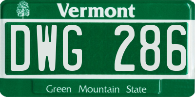 VT license plate DWG286