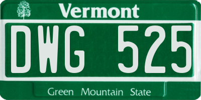 VT license plate DWG525