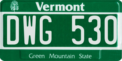 VT license plate DWG530