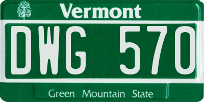 VT license plate DWG570