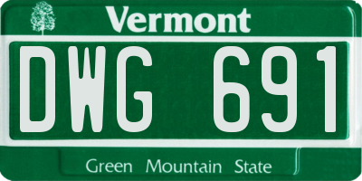 VT license plate DWG691