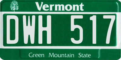 VT license plate DWH517