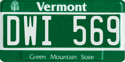 VT license plate DWI569