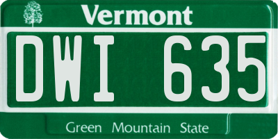 VT license plate DWI635