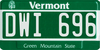 VT license plate DWI696