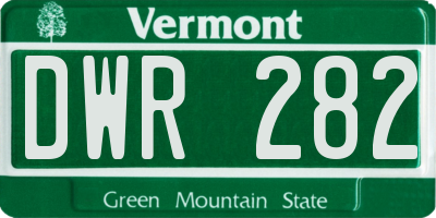 VT license plate DWR282