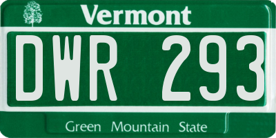 VT license plate DWR293
