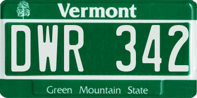 VT license plate DWR342