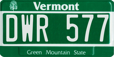 VT license plate DWR577