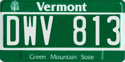 VT license plate DWV813