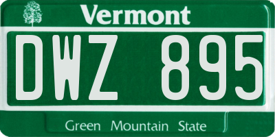 VT license plate DWZ895