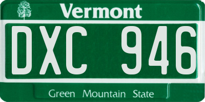 VT license plate DXC946