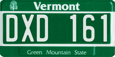 VT license plate DXD161
