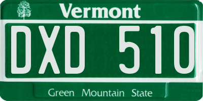 VT license plate DXD510