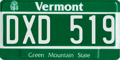 VT license plate DXD519