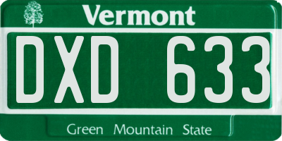 VT license plate DXD633