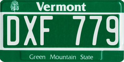 VT license plate DXF779