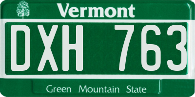 VT license plate DXH763