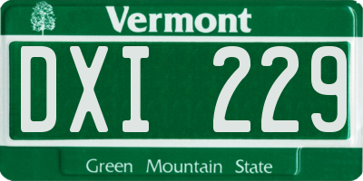 VT license plate DXI229